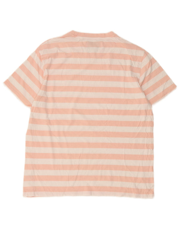 Penguin T-Shirt Homme Top Large Rose Rayé Coton
