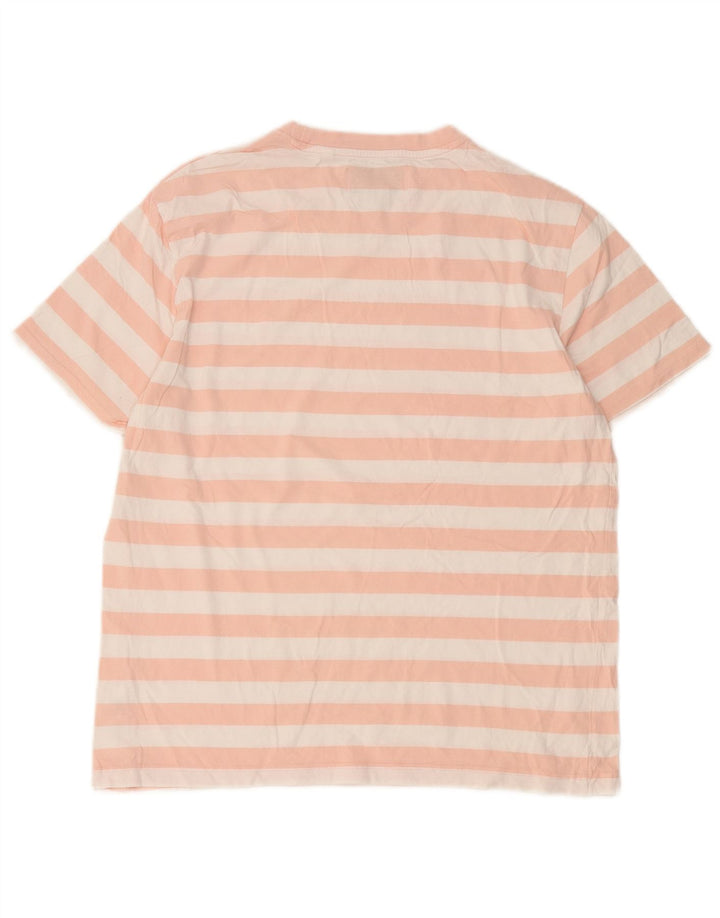 Penguin T-Shirt Homme Top Large Rose Rayé Coton