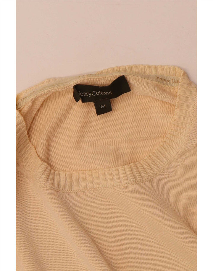 Henry Cottons Pull Col Rond Homme Coton Beige Moyen