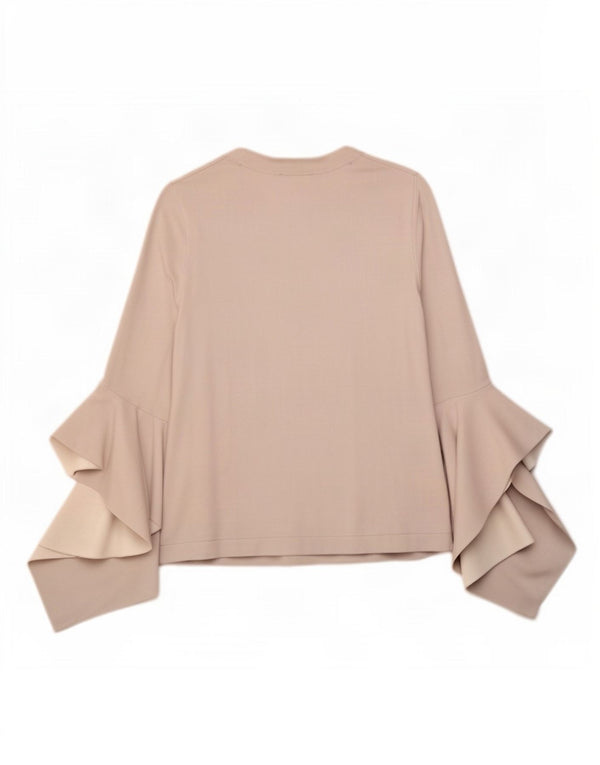 Cos Chemisier à manches longues coupe ample pour femme UK 6 XS Gris Viscose
