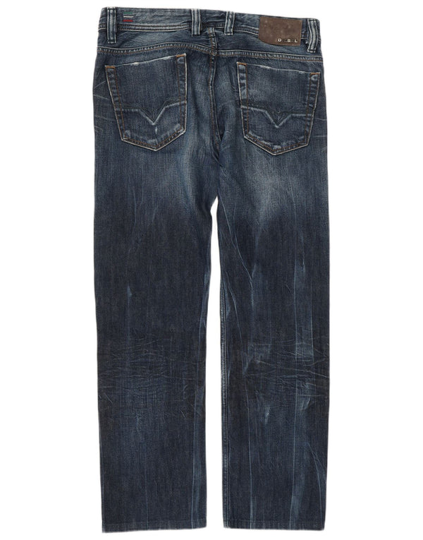 Diesel Jean Droit Viker-R-Box W30 L28 Homme Bleu Coton