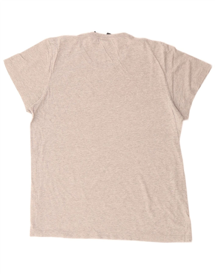 Adidas T-Shirt Graphique Homme Gris Moyen Coton
