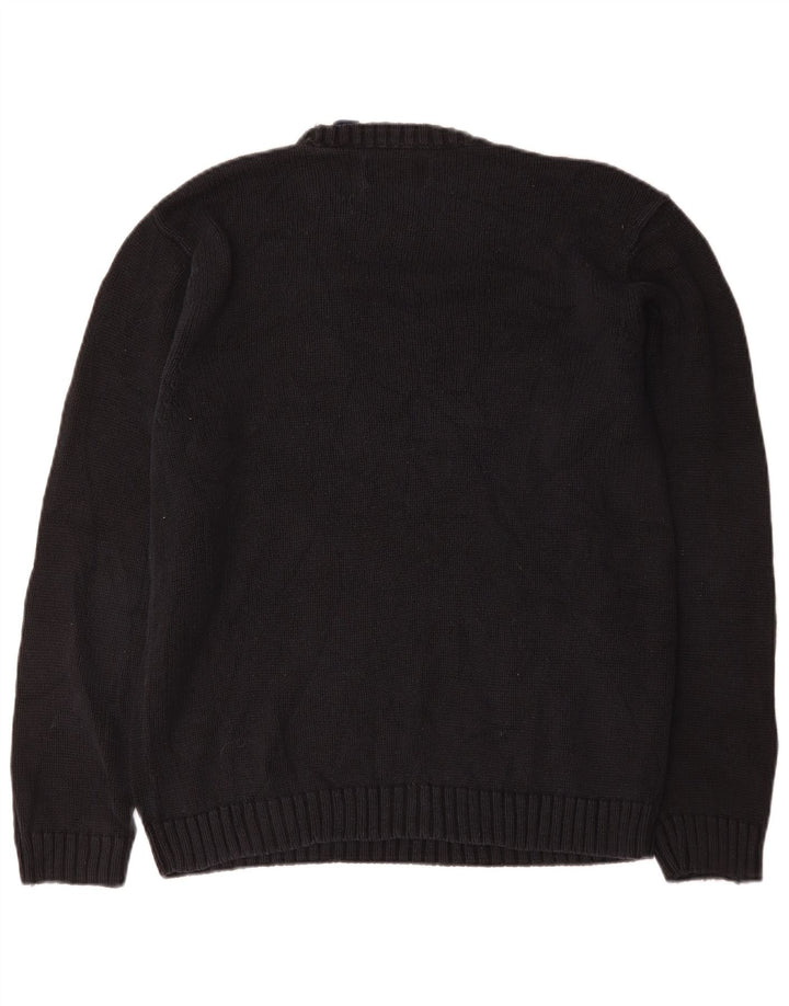 Chaps Pull Col Ras-du-Cou Homme Noir Moyen Coton