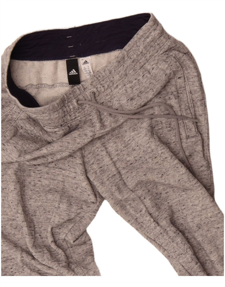 ADIDAS Pantalon de survêtement pour femme Joggers UK 8/10 Petit Gris Moucheté