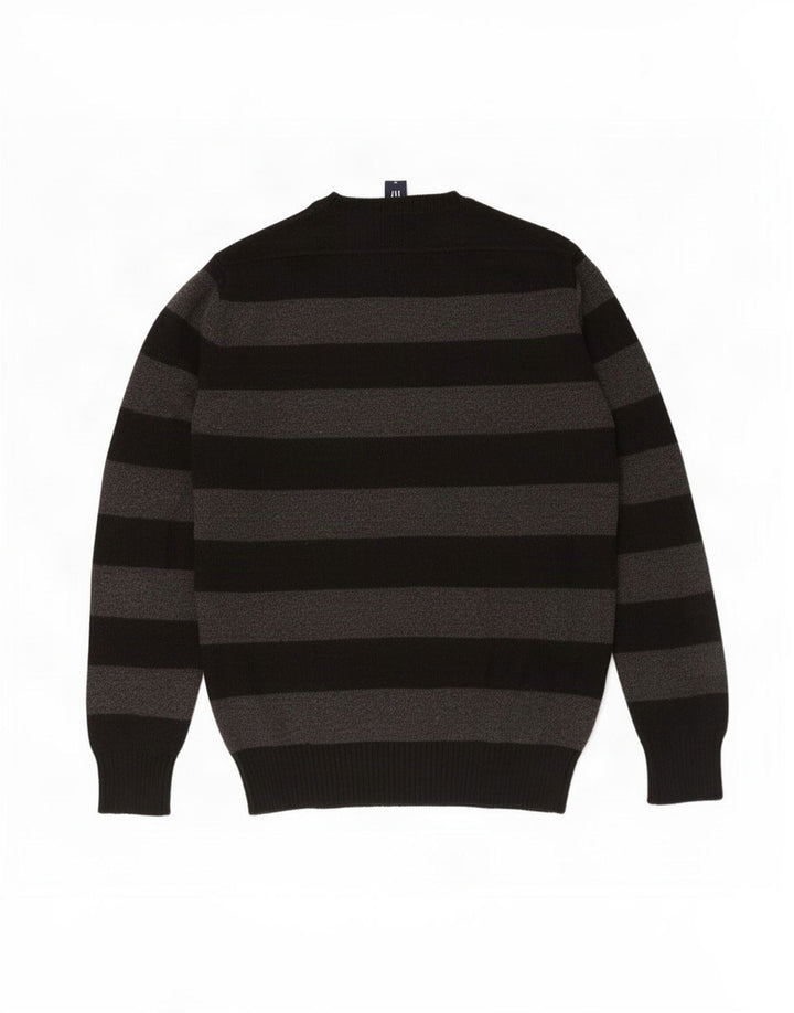 Gap Pull Col Ras Du Cou Homme Gris Moyen Rayé Coton