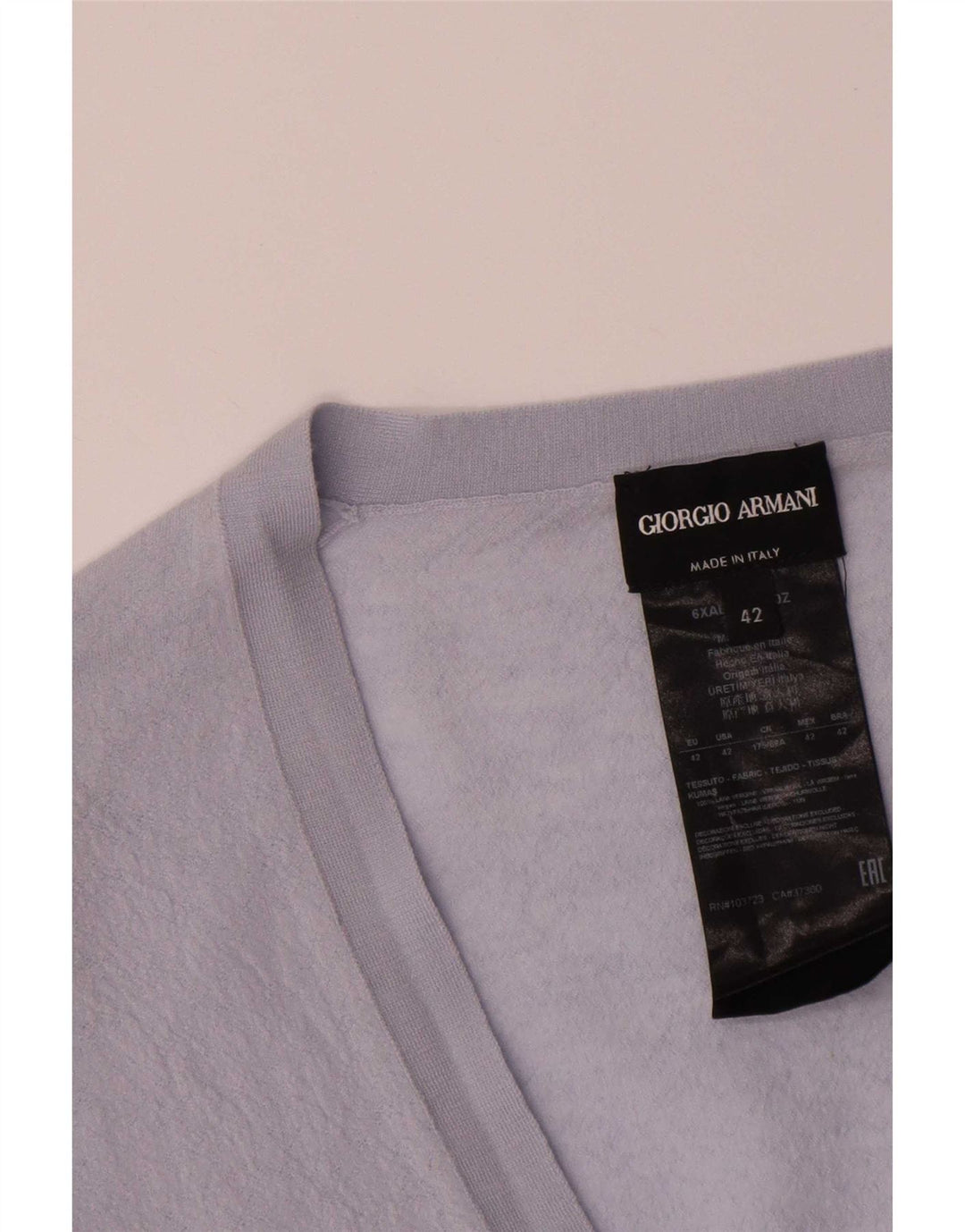 Giorgio Armani Pull Cardigan Court Femme IT 42 Laine Violet Moyen