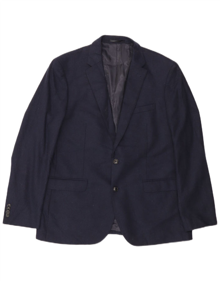 John Lewis Veste blazer à 2 boutons pour homme UK 44 2XL Bleu marine en laine