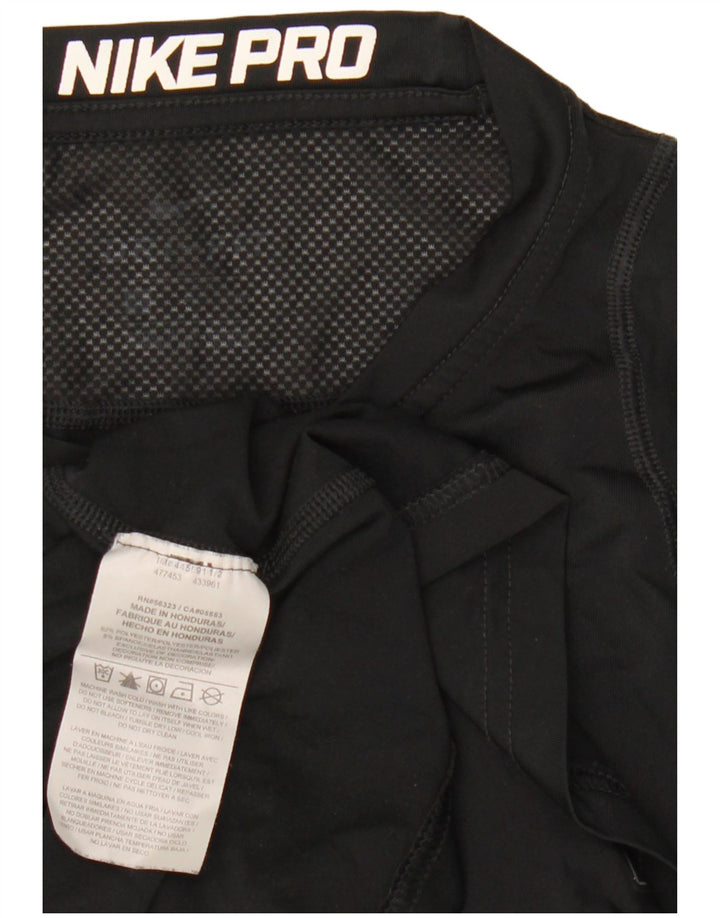 Nike Hommes Dri Fit Graphic Haut à manches longues Petit Noir Polyester