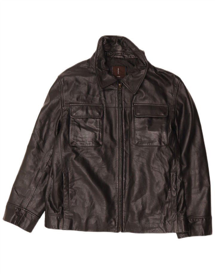 Conbipel Veste en cuir pour homme UK 40 Grand cuir noir