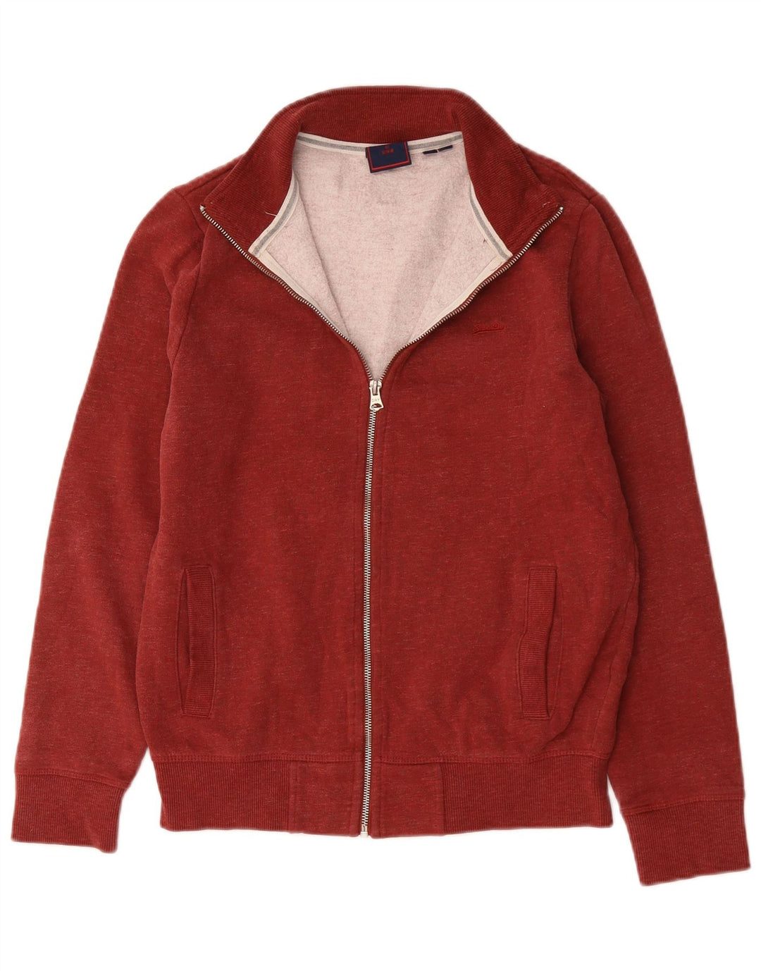 Superdry Veste de survêtement pour homme en coton rouge moyen