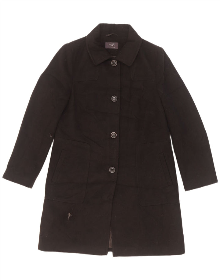 Marks & Spencer Manteau pour femme UK 10 Petit Noir Polyester