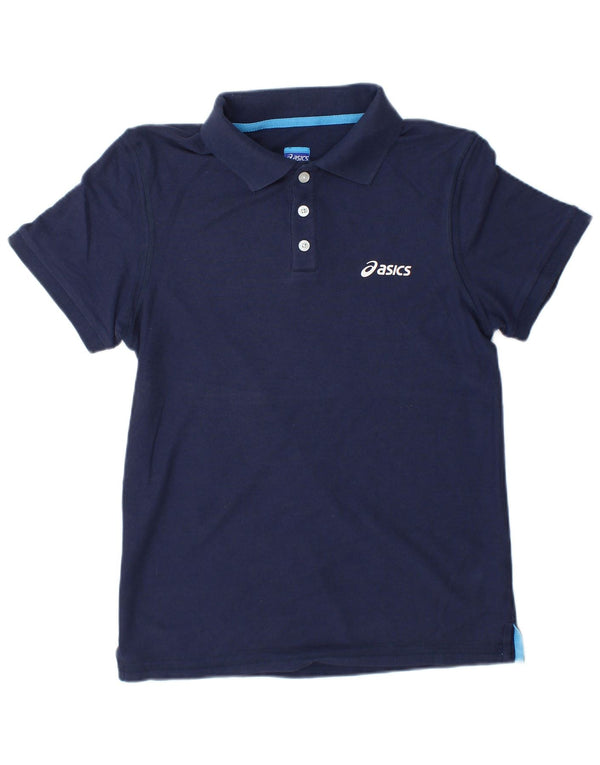 Asics Polo Homme Petit Bleu Marine Polyester