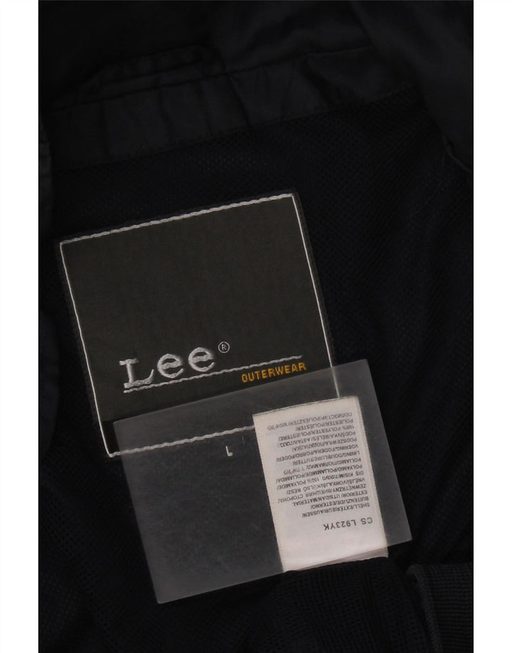 LEE Veste Bomber Homme UK 40 Large Bleu Marine Polyamide