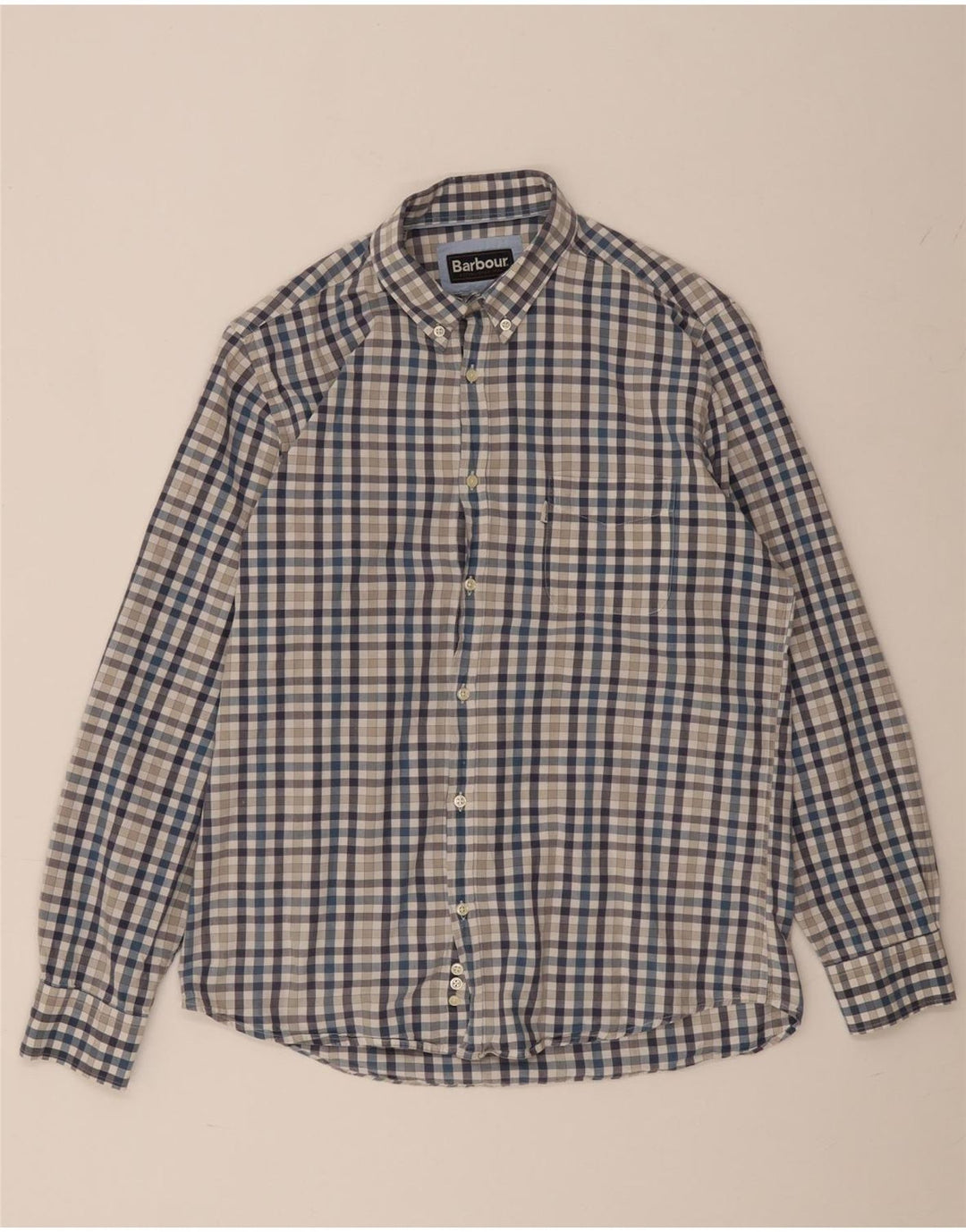 Chemise Homme Barbour Vichy Bleu Moyen