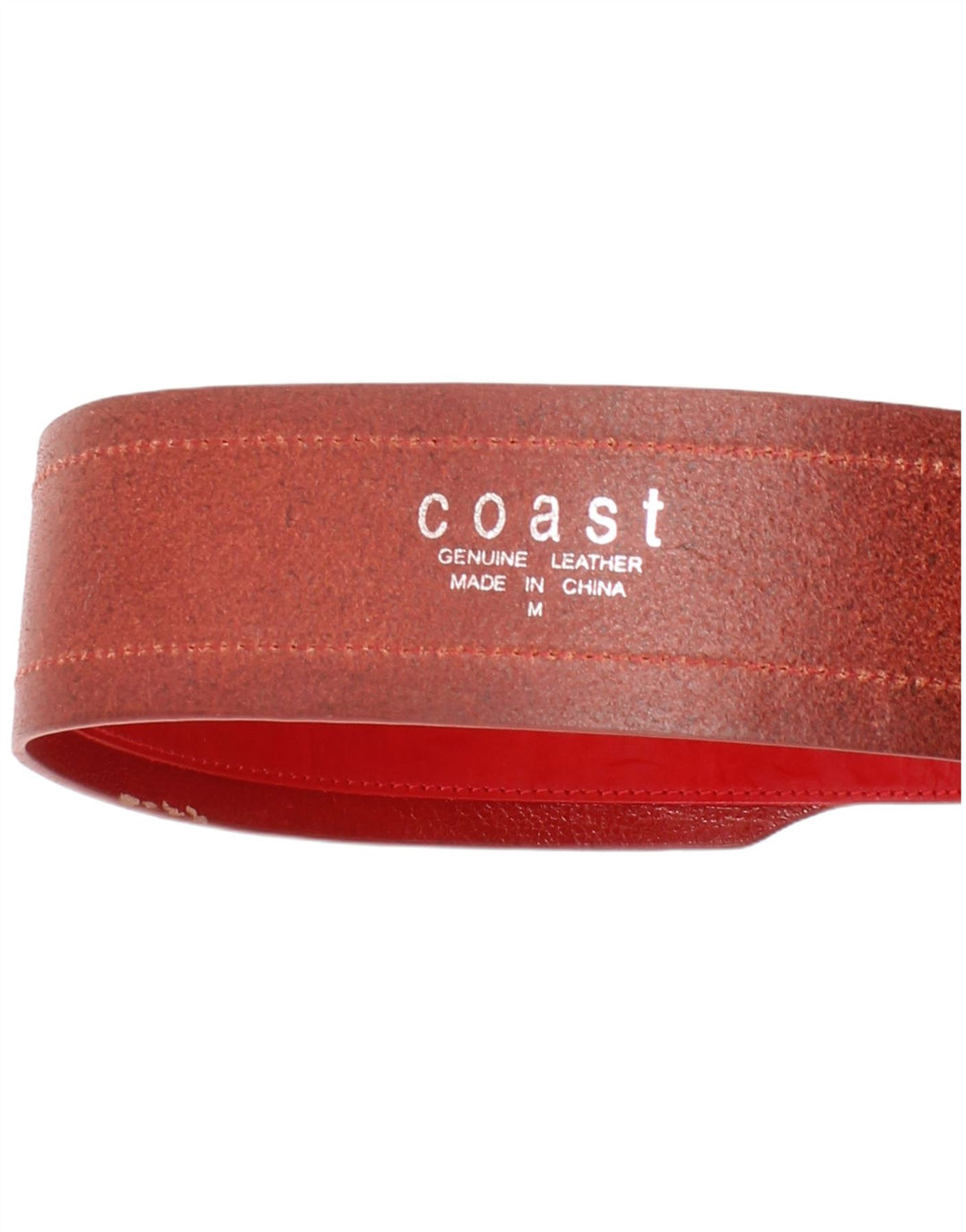 Coast Ceinture en cuir pour femme Medium L34 Cuir rouge