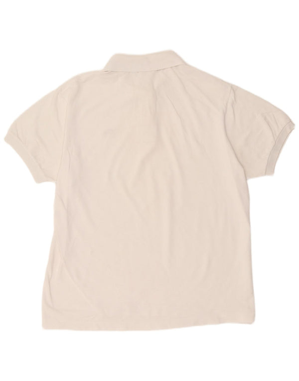 Lacoste Polo coupe classique pour homme Taille 8 3XL Coton blanc