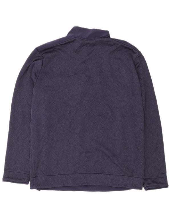 Under Armour Homme Zip Neck Sweatshirt Jumper XL Bleu Marine Polyester