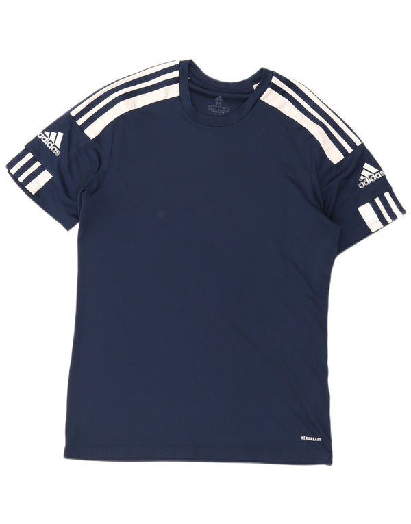 Adidas Homme Aeroready Graphic T-Shirt Top Bleu Marine Colorblock