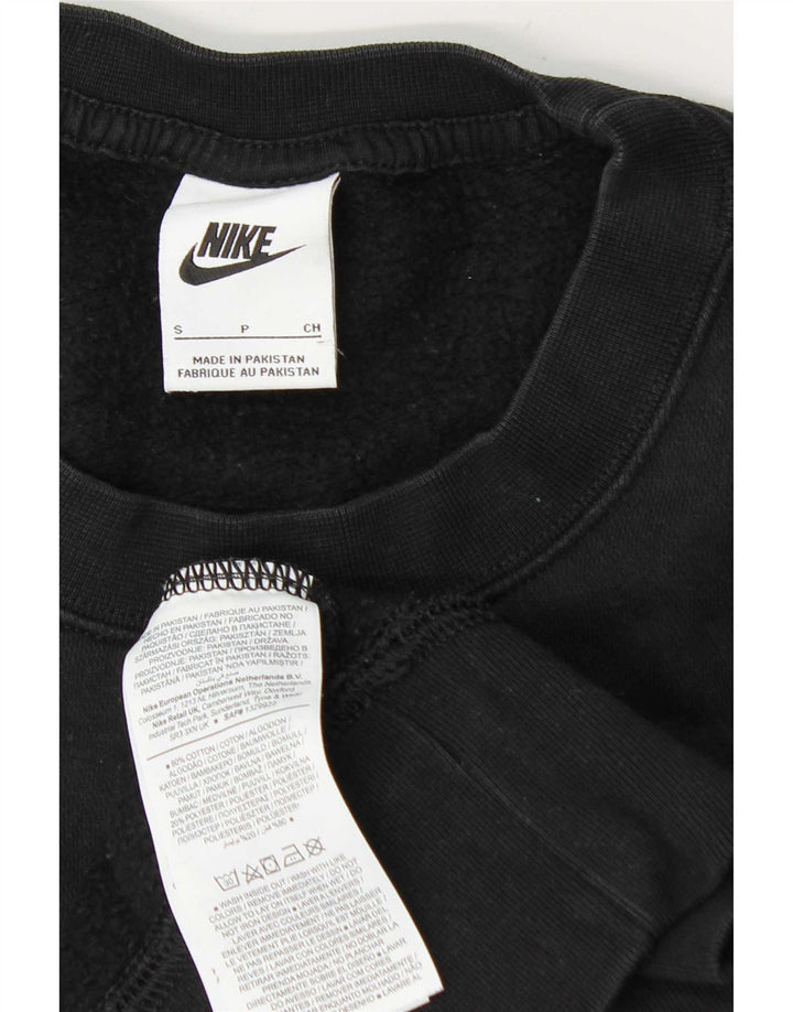 Nike Sweat-shirt surdimensionné pour femme UK 10 Petit coton noir
