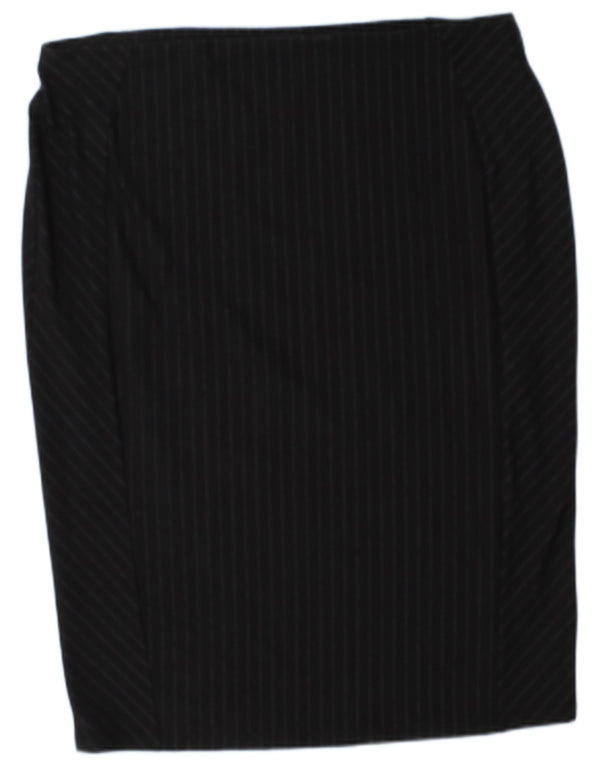 Marks & Spencer Jupe crayon pour femme UK 18 XL W38 Viscose rayée noire
