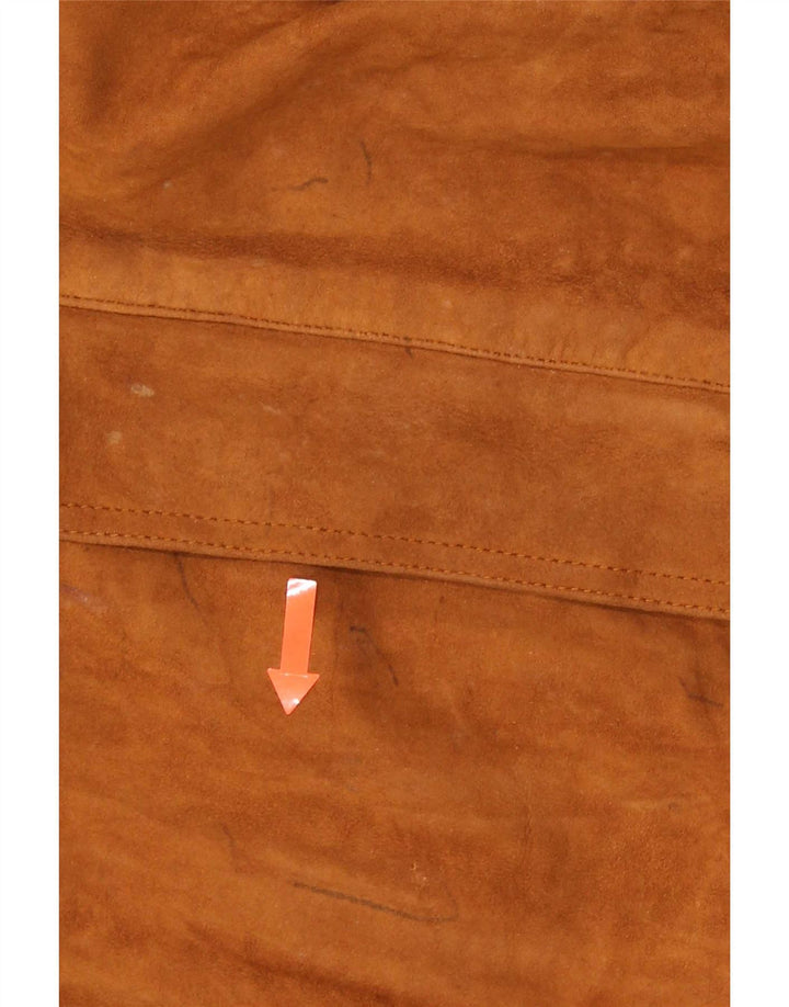 veste en daim homme vintage IT 52 XL cuir marron