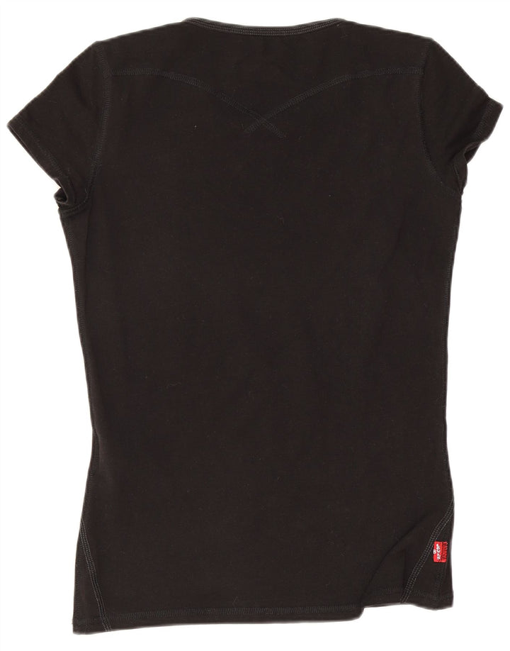 Levi's T-Shirt Femme UK 10 Petit Noir Coton