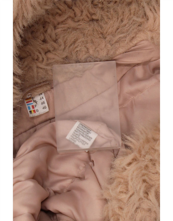 vintage Femmes Surdimensionné Manteau à capuche IT 46 XL Rose Polyester