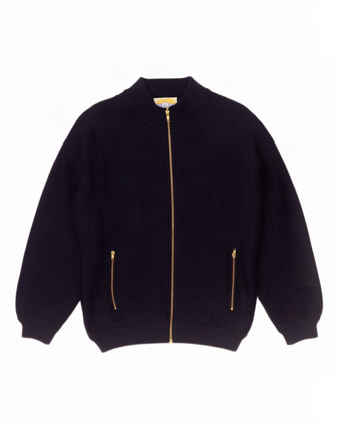 Settebello Pull Cardigan Homme Bleu Marine Moyen Laine