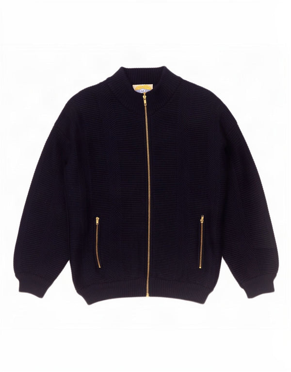 Settebello Pull Cardigan Homme Bleu Marine Moyen Laine