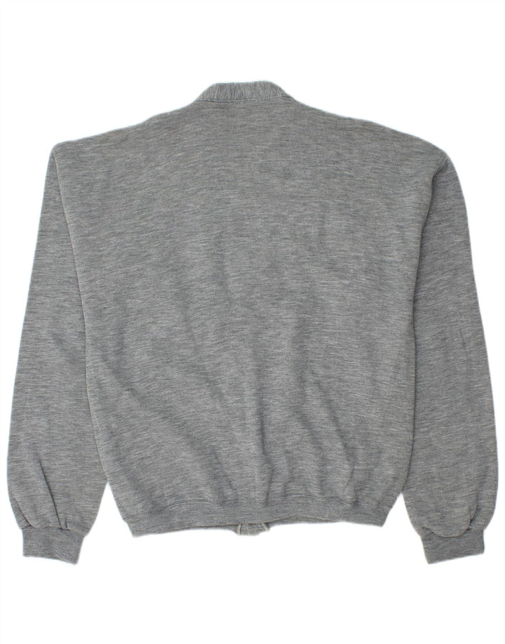 VINTAGE Pull Cardigan Homme Grand Coton Gris