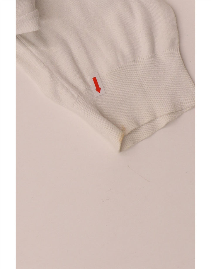 POLO RALPH LAUREN Pull col V Homme XL Coton Blanc