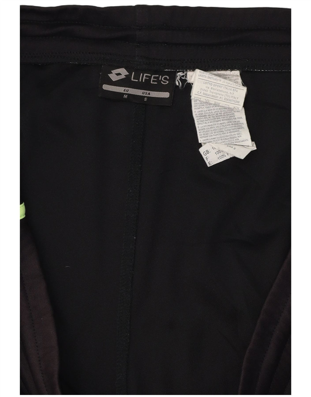 Lotto Short de Sport Graphique Homme Noir Moyen Polyester