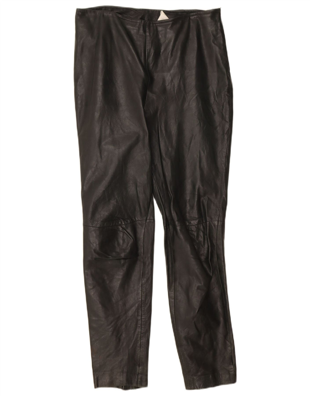 Mango Pantalon Slim en Cuir Femme EU 36 Small W24 L27 Cuir Noir