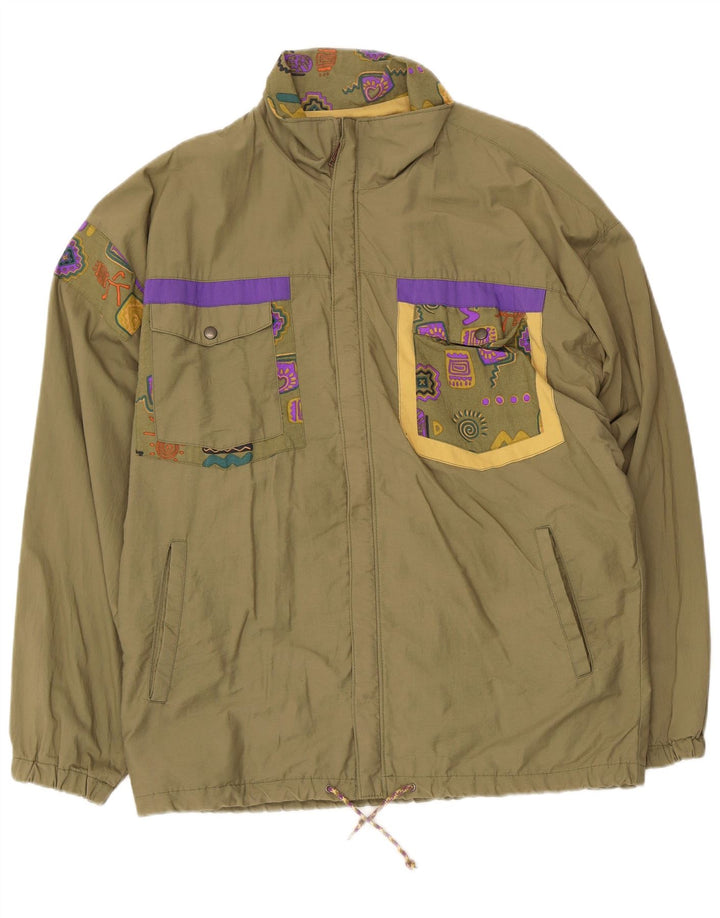 Cider Veste utilitaire pour homme EU 46 Petit coton géométrique kaki