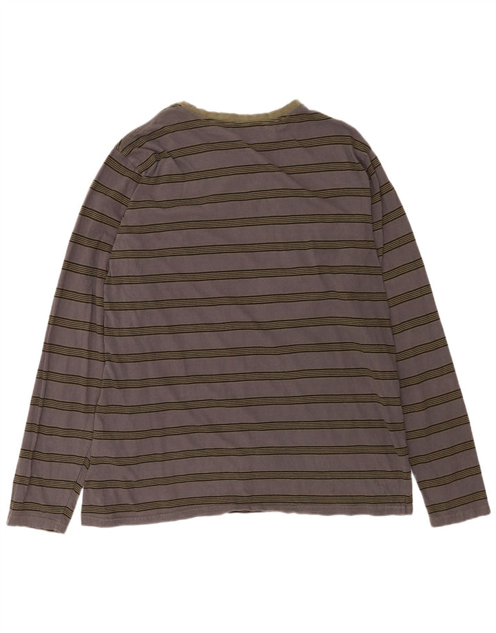 Volcom Haut à manches longues pour hommes 2XL en coton rayé gris