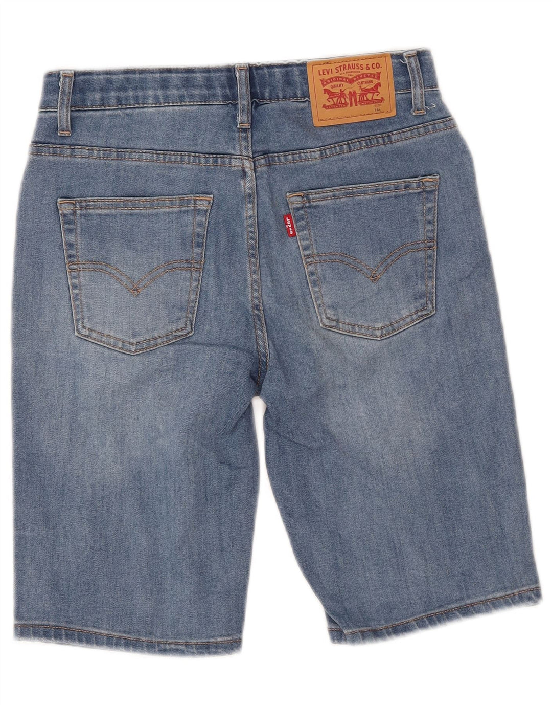 LEVI'S Short en Jean Fille 13-14 ans W26 Bleu Coton