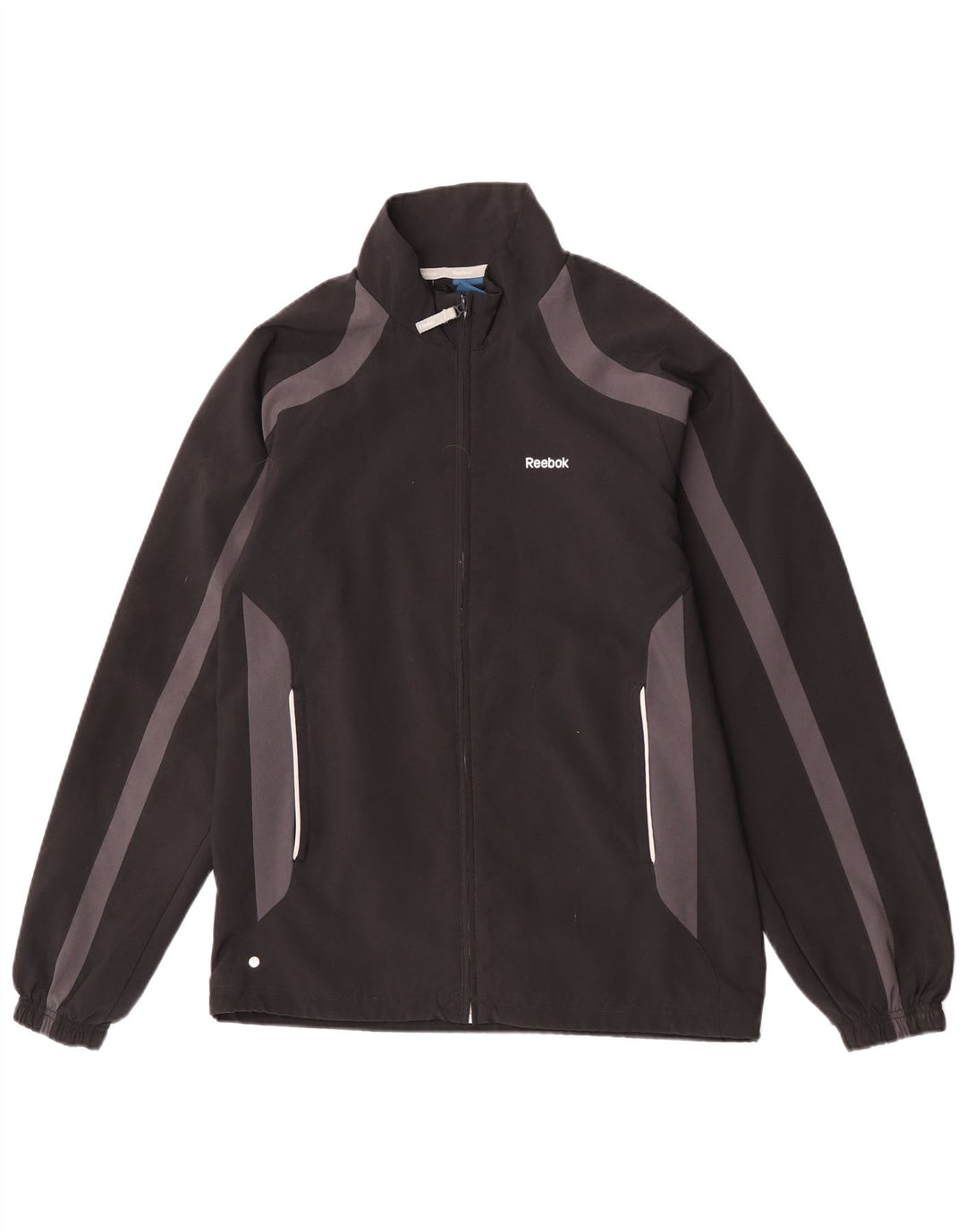 Reebok Veste de survêtement pour homme Petit Noir Polyester Colorblock