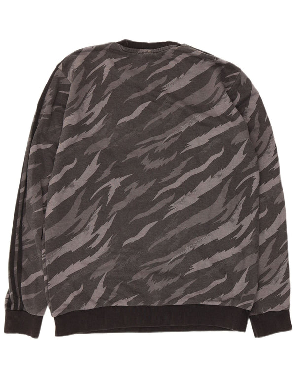 Adidas Sweat-shirt en coton à imprimé animal gris moyen pour homme