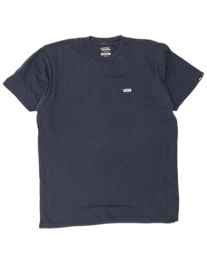 Vans T-shirt coupe classique pour homme en coton bleu marine moyen