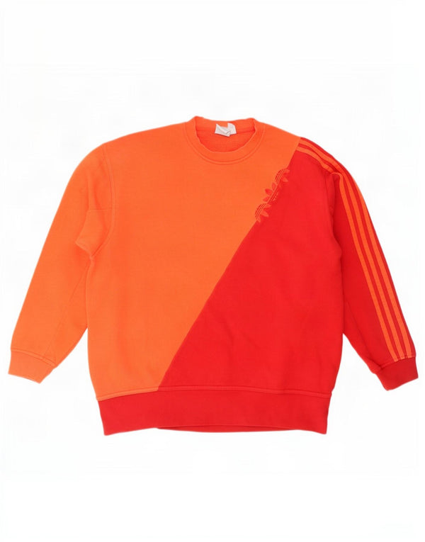 Adidas Sweat-shirt graphique pour femme UK 8 Small Orange Colourblock