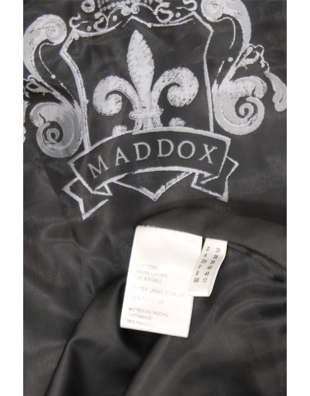 Maddox Manteau rembourré en cuir à capuche pour femme UK 12 Cuir noir moyen