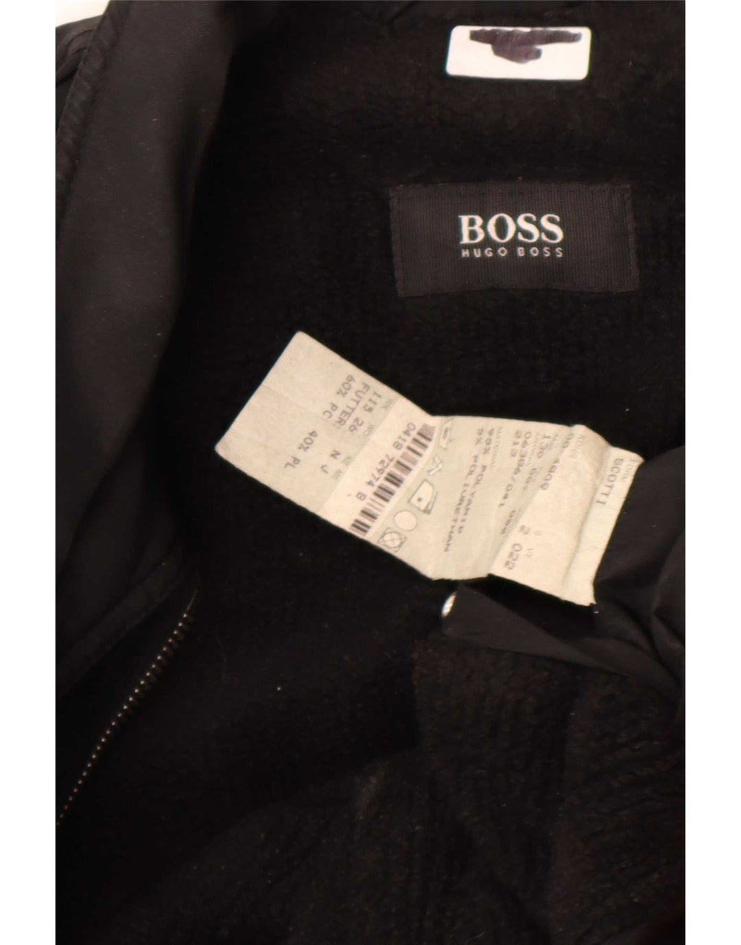 Hugo Boss Manteau coupe-vent pour homme EU 52 XL Noir Polyamide