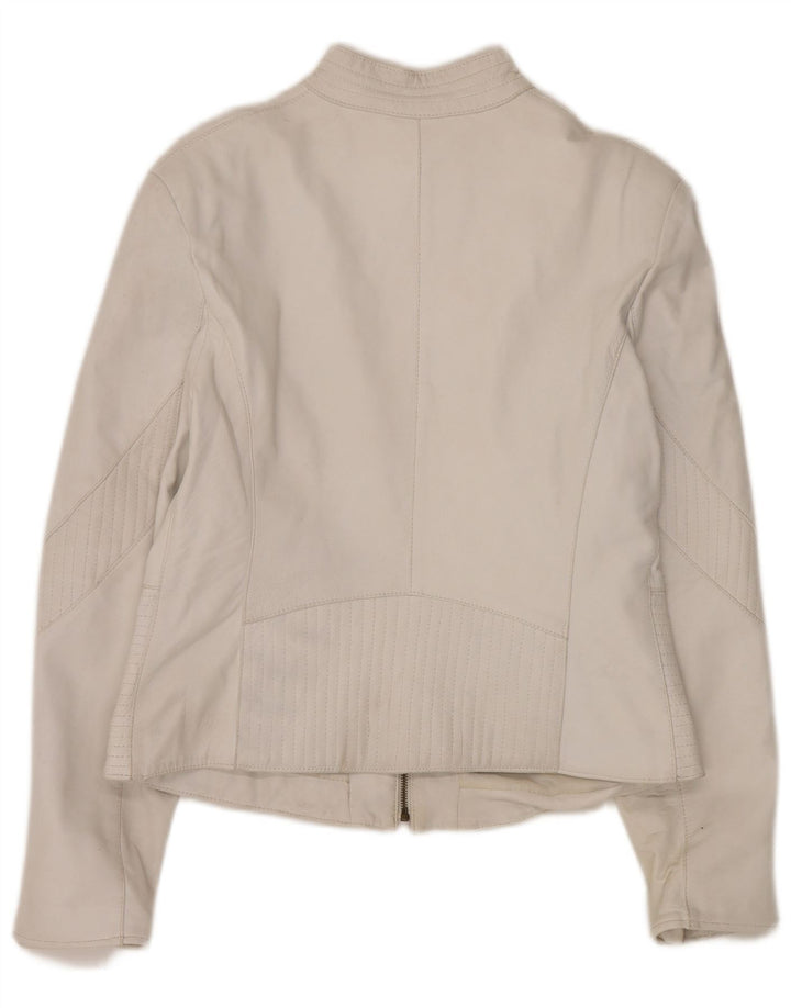 Schegge Veste de course en cuir pour femme IT 52 2XL Blanc