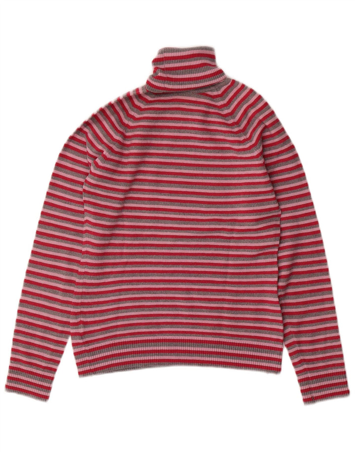 LACOSTE Pull col roulé femme taille 36 petit multicolore