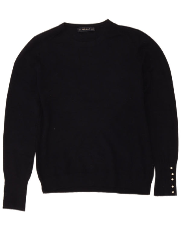 Zara Pull ras du cou pour femme UK 12 Bleu marine moyen
