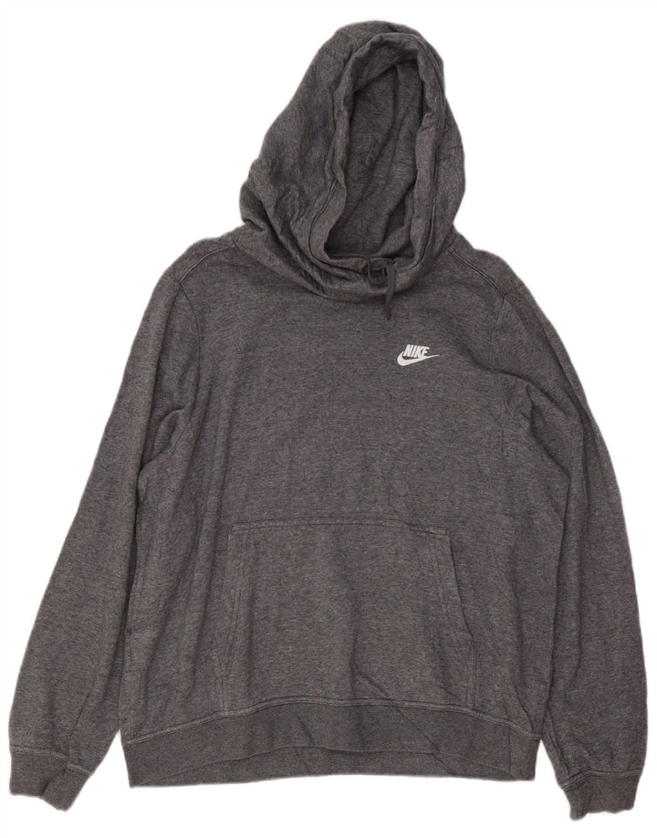 NIKE Pull à capuche pour homme en coton gris Large