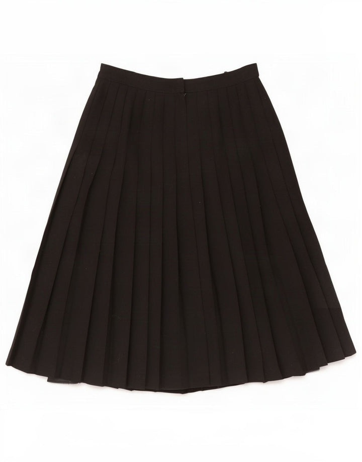 St Michael Jupe plissée pour femme UK 12 Medium W26 Noir Polyester