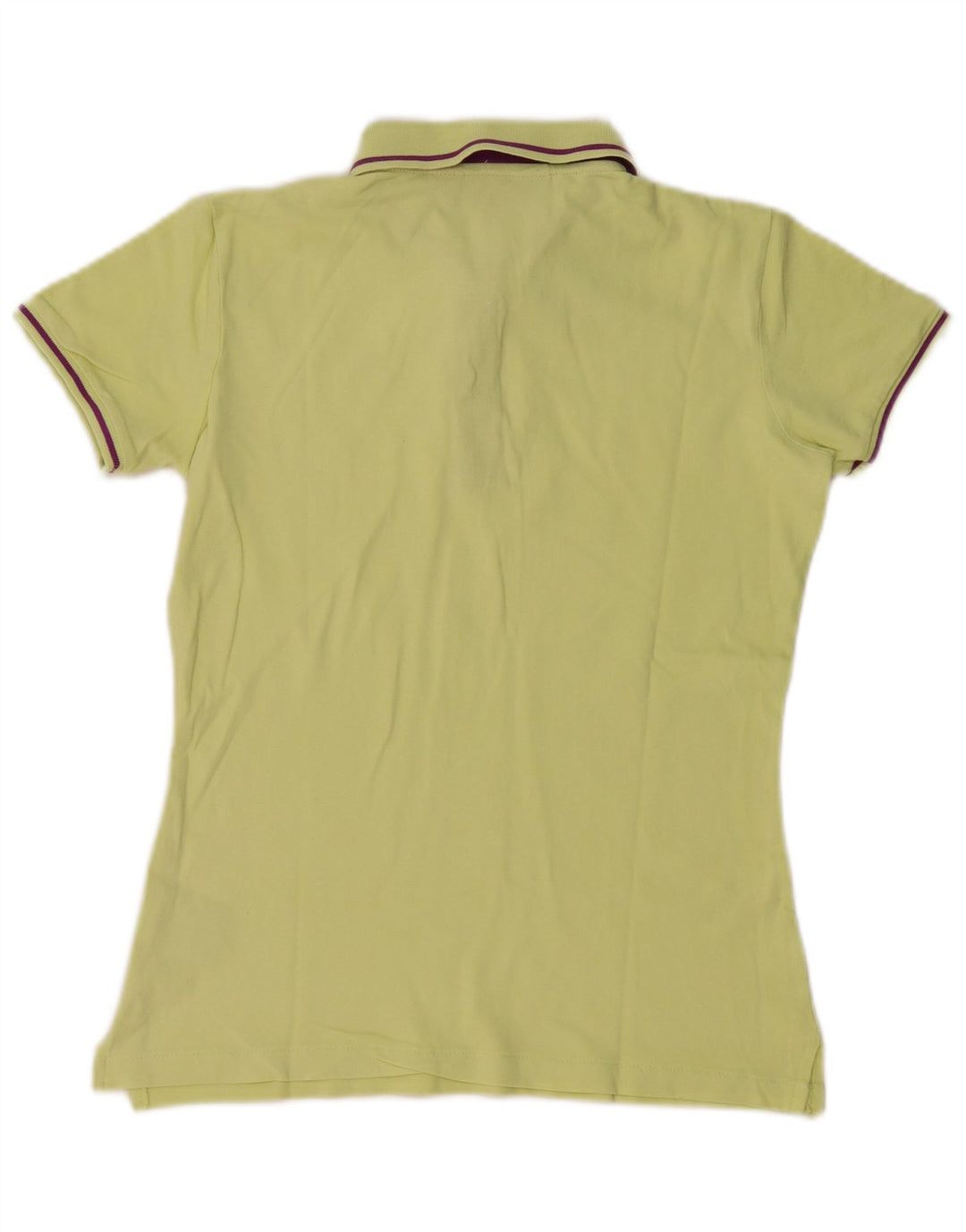 KAPPA Polo Femme UK 14 Large Jaune Coton