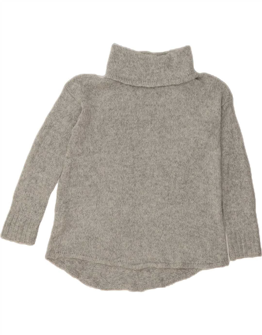 EDDIE BAUER Womens Oversized Roll Neck Jumper Sweater UK 14 Medium Grey Vintage Eddie Bauer and Second-Hand Eddie Bauer from Messina Hembry 