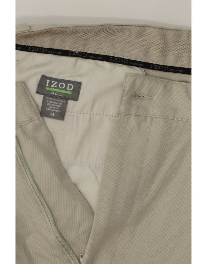 IZOD Mens Golf Cargo Shorts W38 XL Grey Polyester Vintage Izod and Second-Hand Izod from Messina Hembry 